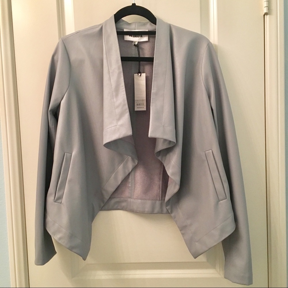 🆕 BB Dakota Drape Front Faux Leather Jacket